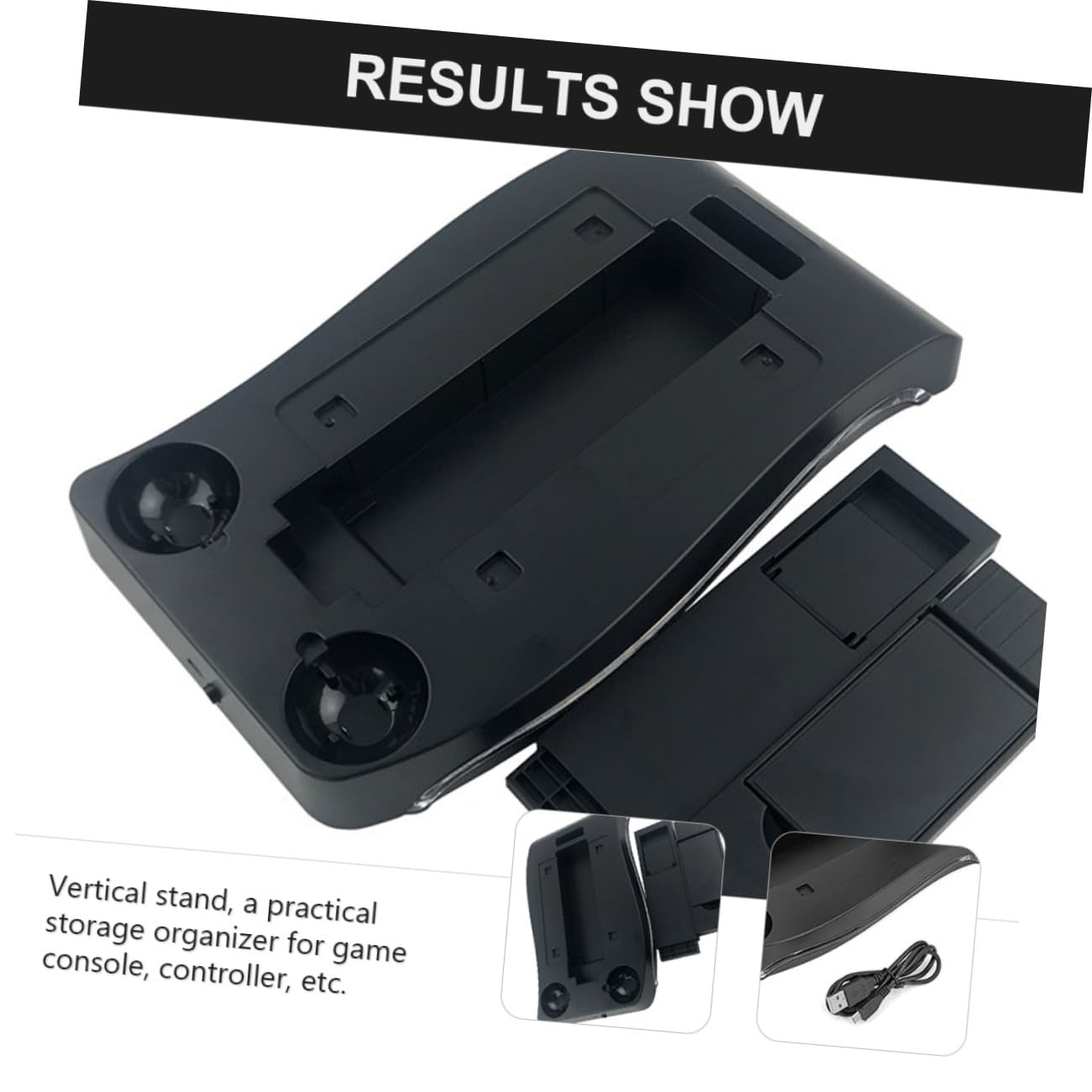 Operitacx Supporto di Ricarica per Controller Vr, Stazione Verticale in Abs Nero Funzione Organizer per Console di Gioco Vr, per Gaming