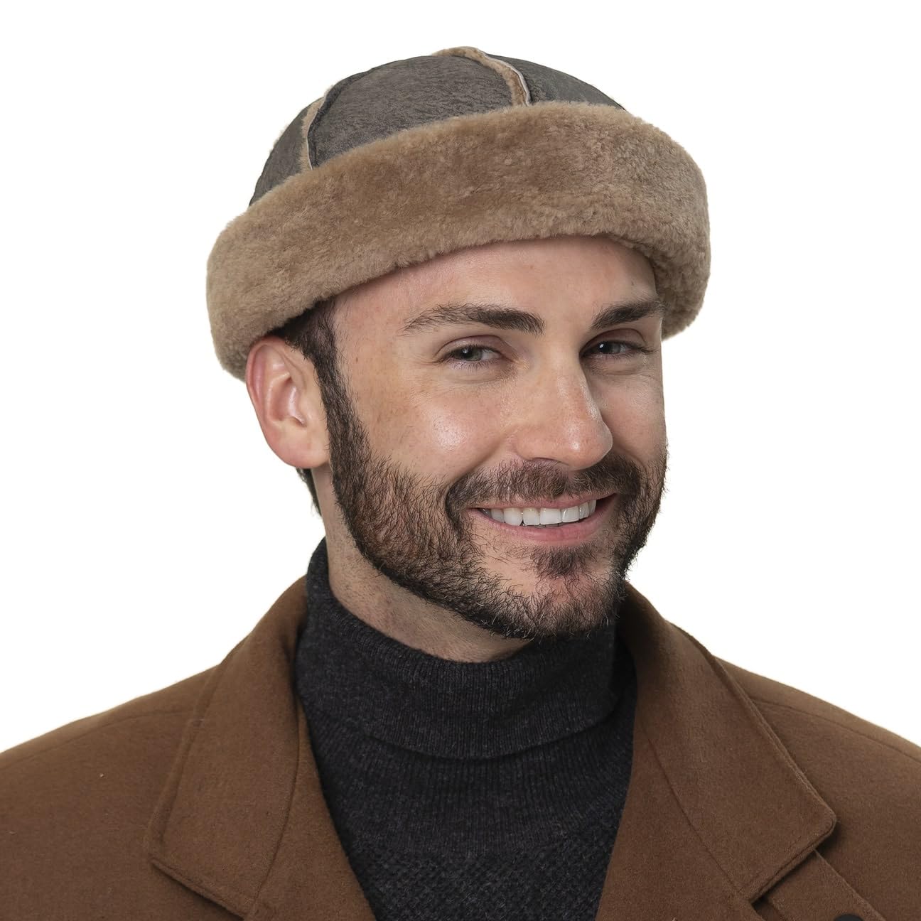 Stetson Lambskin Docker Wendemütze - Reversible Leder-Dockercap - Unisex- Design - Made in Germany - Schafleder - Wärmend - Herbst/Winter