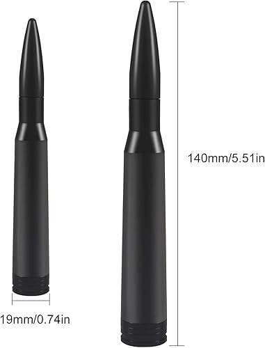 Miniatura 10 de 2 piezas de antena de vehículo mástil de repuesto para auto y camión, estilo bala rechoncha, para Ford Serie F, Super Duty Ranger Explorer, Dodge