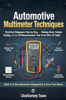 Automotive Multimeter Techniques: Electrical Diagnosis Step by Step - Voltage Drop, Sensor Testing, and the 20 Measurements That Solve 90% of Faults (Automotive Diagnostics & Scan Tool Series)