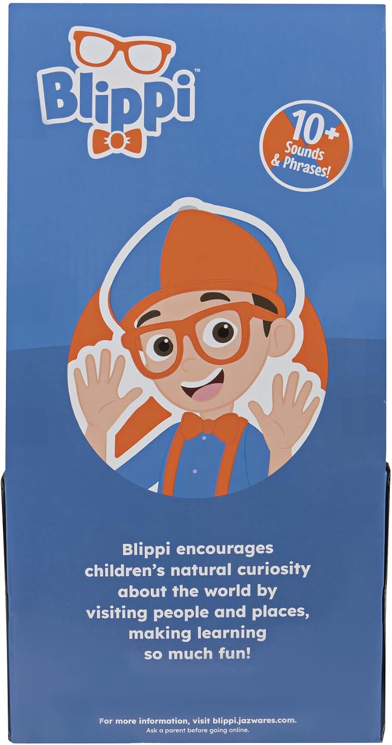 Blippi Nighttime Feature Plush, Includes 16-Inch Nighttime Feature Plush with 11 Unique Sounds and Phrases