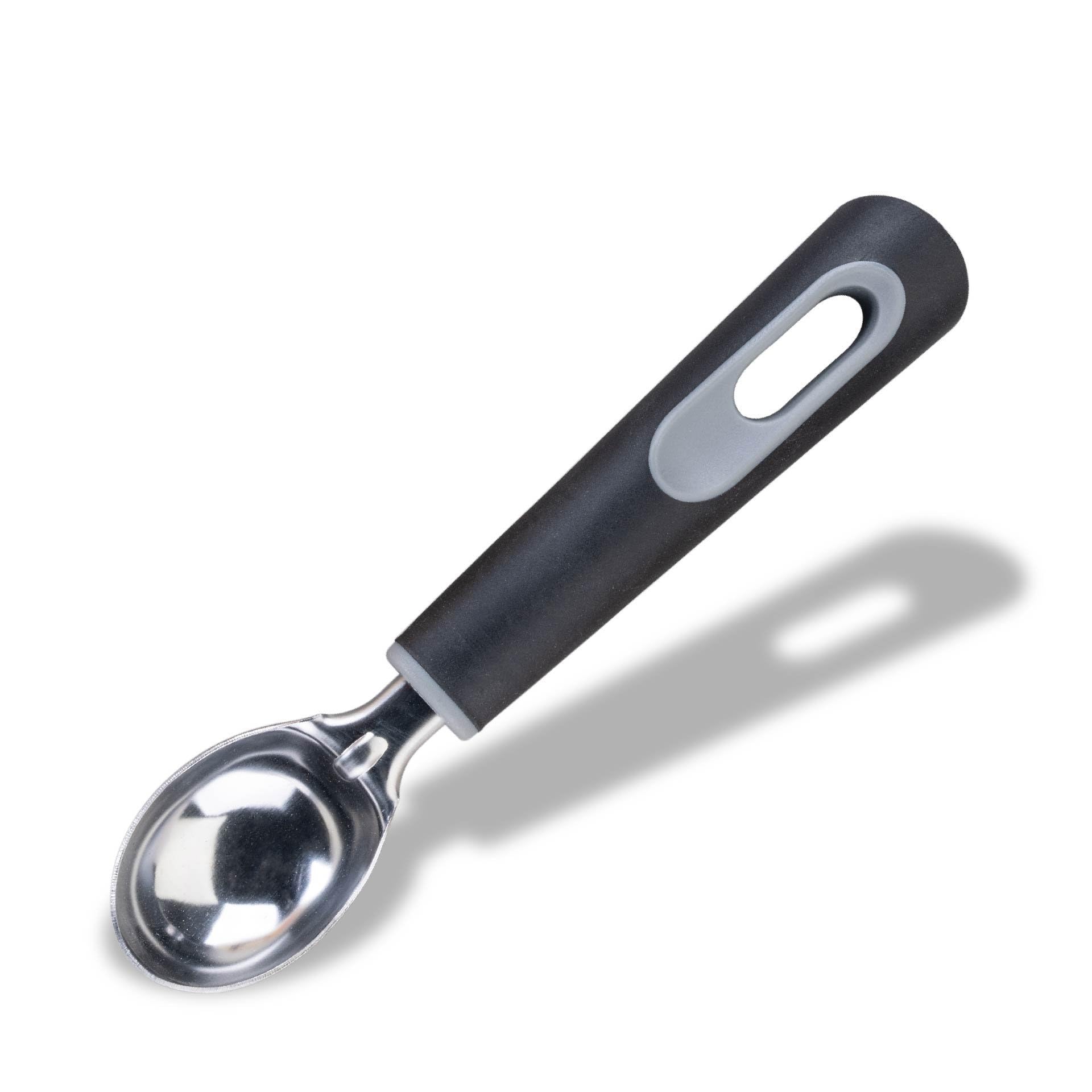 Fackelmann PRO Ice Cream Scoop Stainless Steel, Soft Touch Handle, Multi-Functional Gelato Sorbet Server, Dessert & Cookie Dough, Mashed Potato & Fruit Baller, Meatballs, Icecream Scooper Spoon, 20 cm