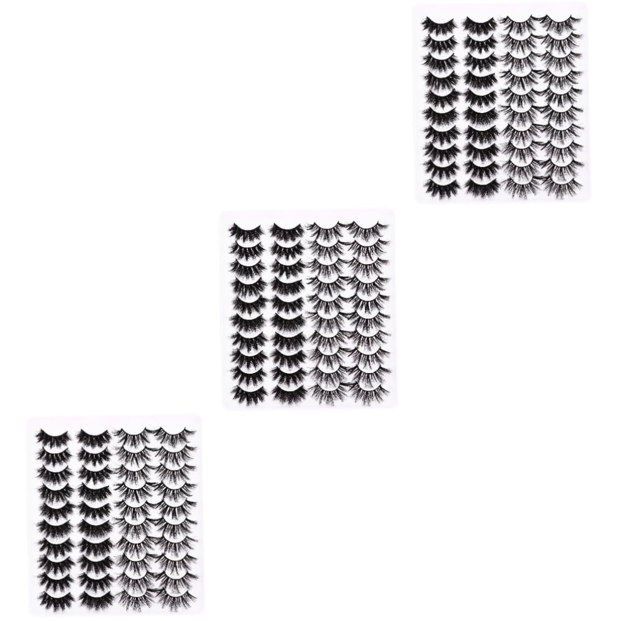 minkissy Lot De 3 Faux Denses 20 Paires Aspect Naturel En Laine Confortable Sans Danger Pour Les Yeux Artisanat Exquis.