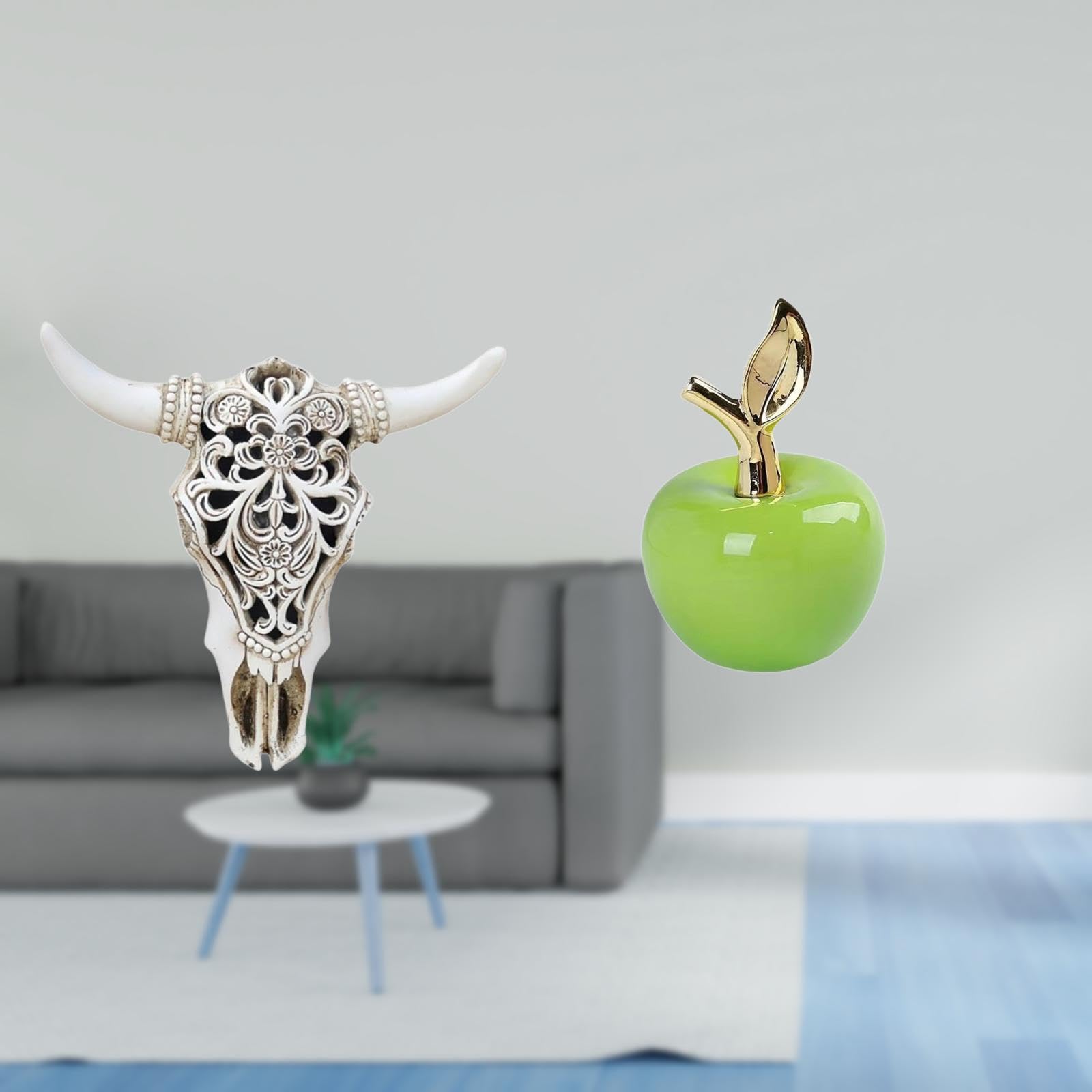 Enakshi® Tribal Bull Head Sculpture and Ceramic Figurine Wall Hanging Art for Office Farmhouse Bedroom Cafe Study Room Holiday Decor|Home & Garden | Home Decor | Figurines-image-11
