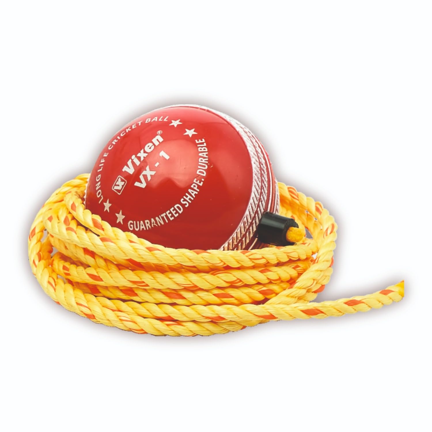 Vixen Hard Synthetic Stoke Ball VX-1 with 3.5 Mitr Rope | Shot Practice Hanging Ball, String Cricket Ball with Rope Pack of 1-image-31