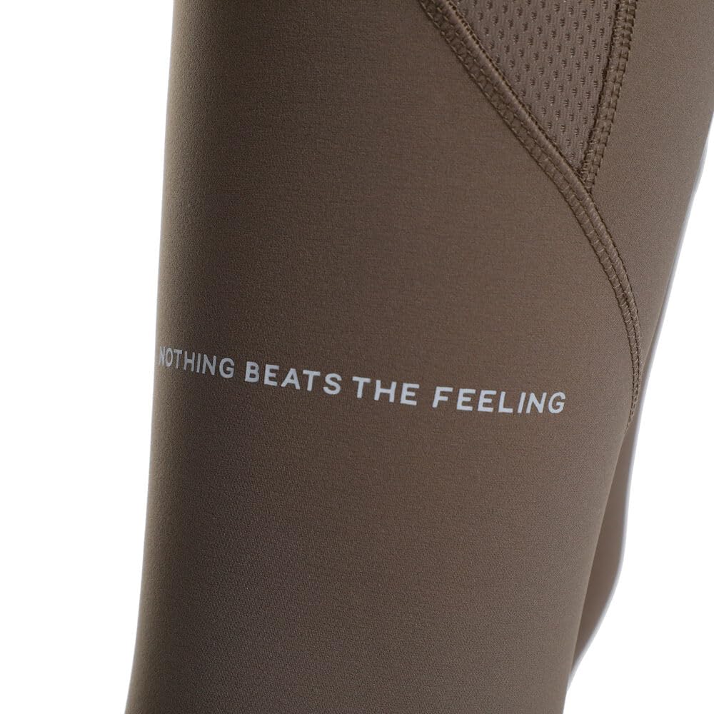 hummel Newline Chicago Warm Tight damskie legginsy do biegania, br?zowe - XS