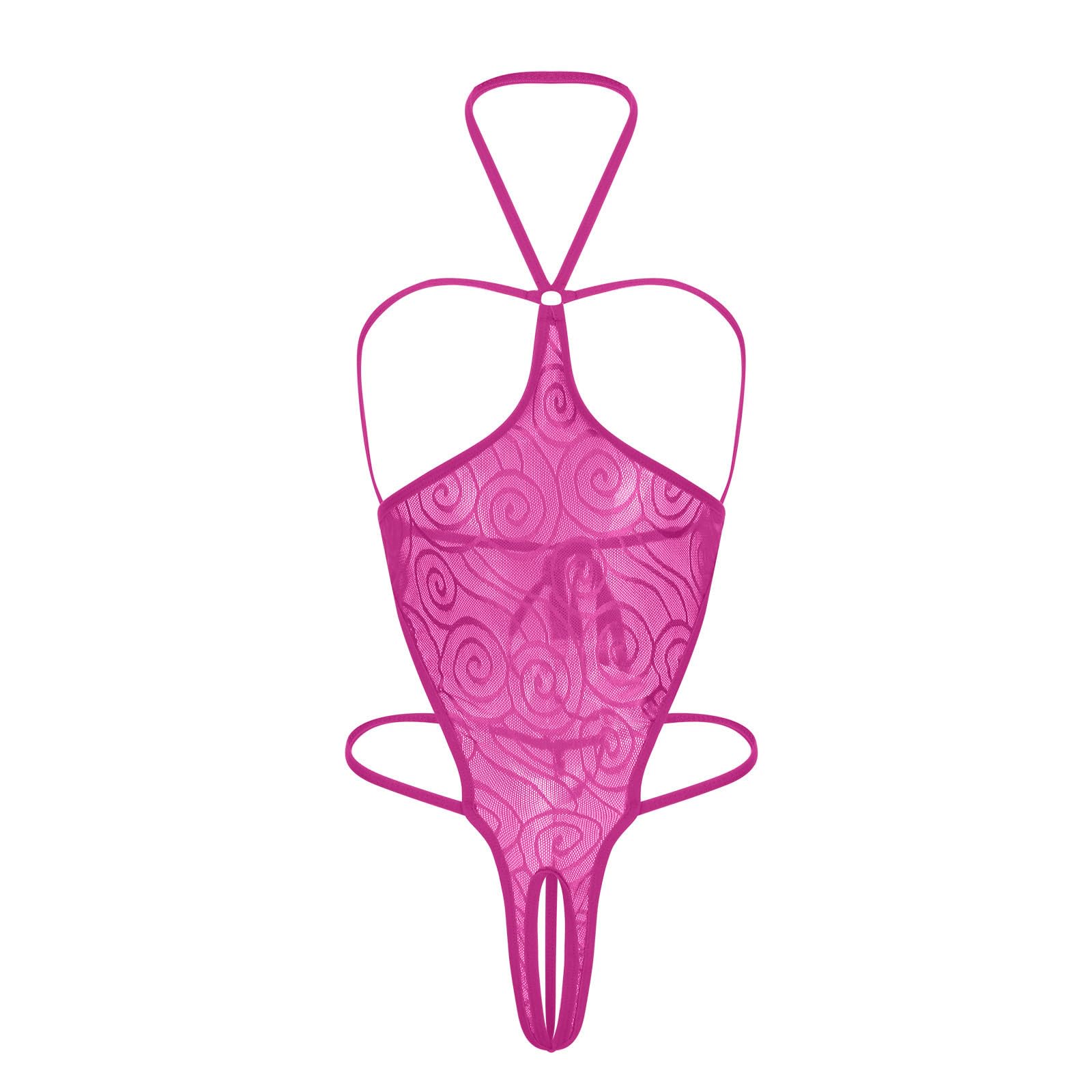 Sexy Lingerie for Women Lace Babydoll Sleepwear Transparent Perspective Open File Corset Teddy Underwear Nightwear