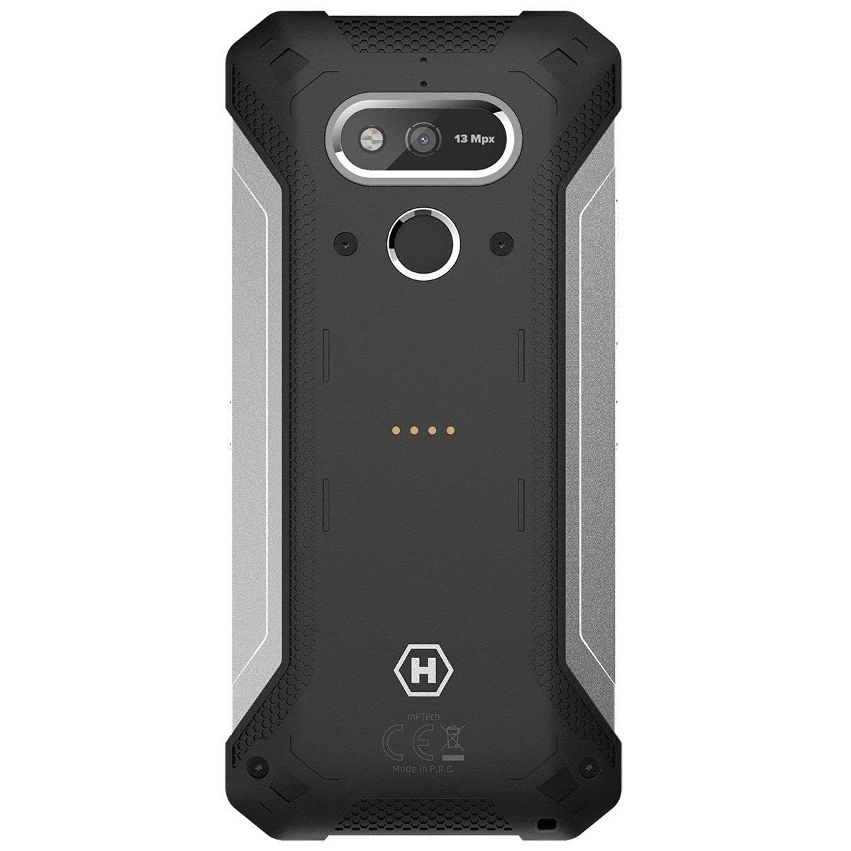Hammer H Explorer Plus Eco, smartphone robusto, Display IPS da 5,7" HD+, 4 GB DI RAM, 64 GB di memoria interna, USB-C, GPS e A-GPS, Android 11, 5000 mAh, IP69, 13 Mpx, 4G LTE, Doppio SIM, argento