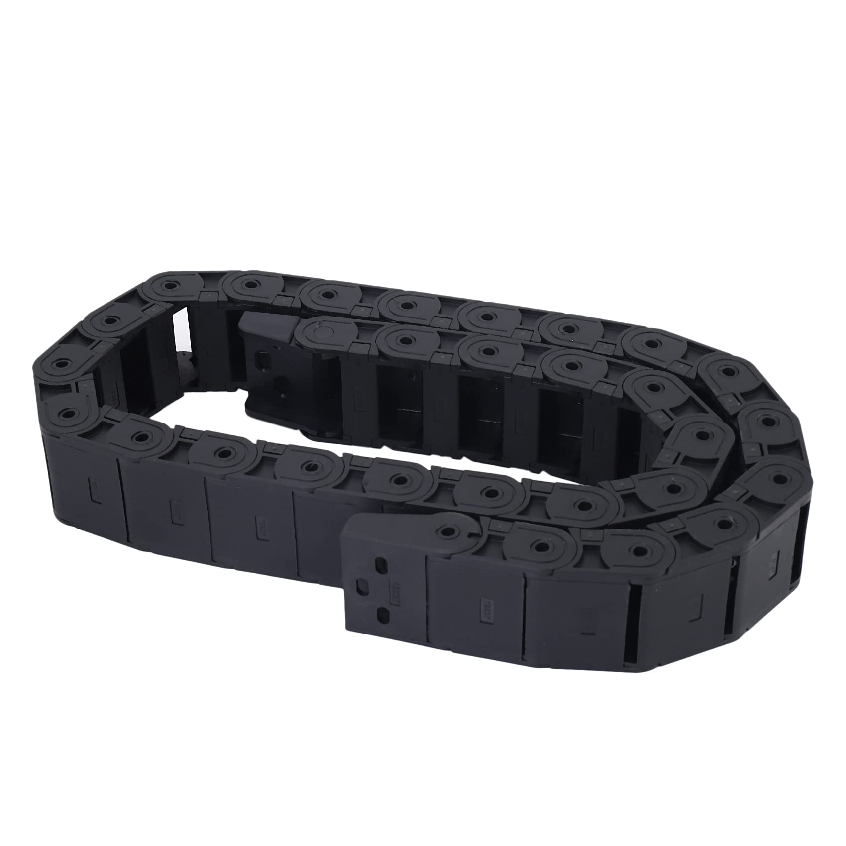 18 mm x 37 mm negro flexible semiabierto cadena de arrastre de cable 1M 39.4