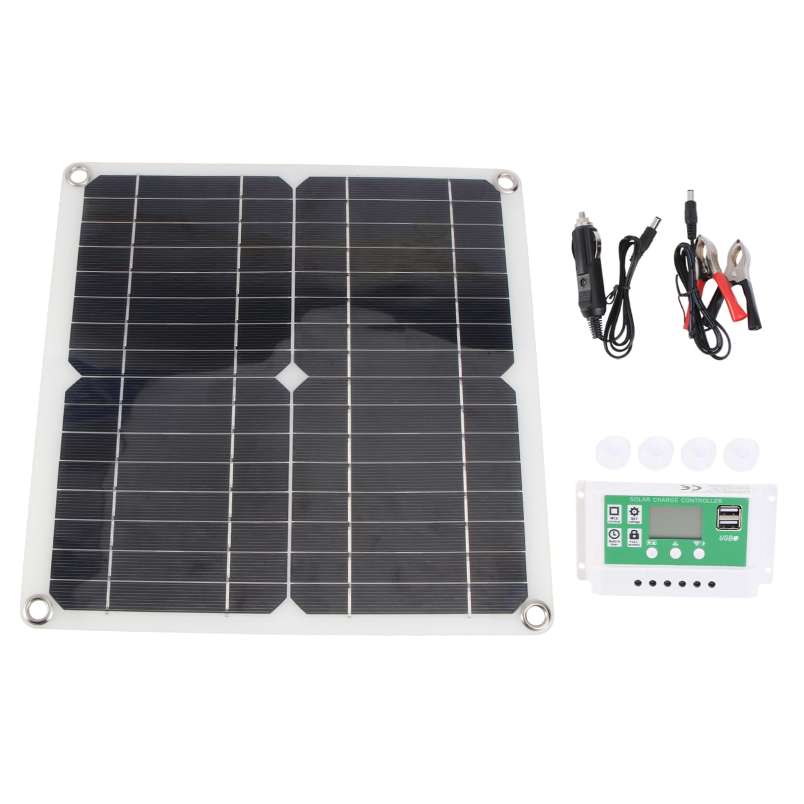 BCOATH Solar Panel Portable Charger 18v Single Crystal Silicon Solar Power Bank 30a Controller