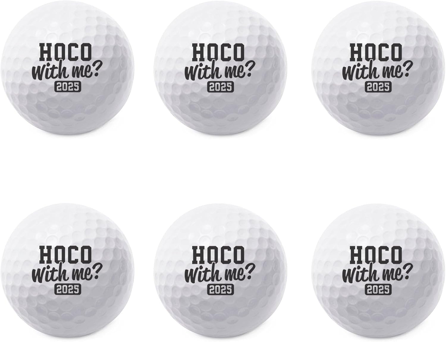 TeesAndTankYou HOCO with me? 2025 Golf Ball - Novelty Gift for Men Golfers and Dad