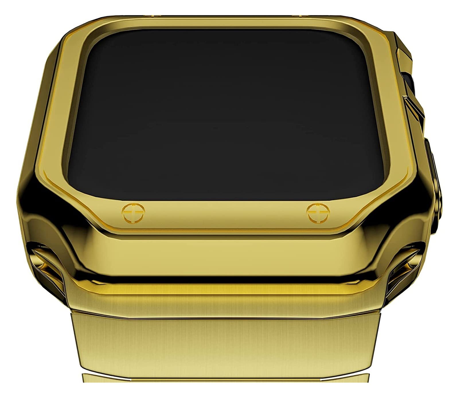 Etui na pasek kompatybilne z zegarkiem 44 mm, 42 mm, 40 mm, 38 mm, wytrzymałe etui z TPU, wojskowy pasek ochronny do zegarka i-watch serii SE, 7, 6, 5, 4, 3, 2, 1, bransoletka ze stali nierdzewnej