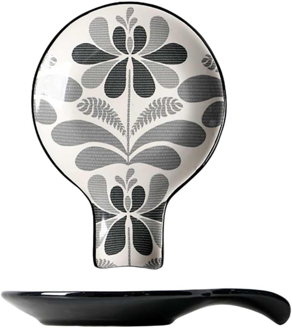 Creative underglaze personalized breakfast plate Simple retro round dish -14 inch rectangular plate-large