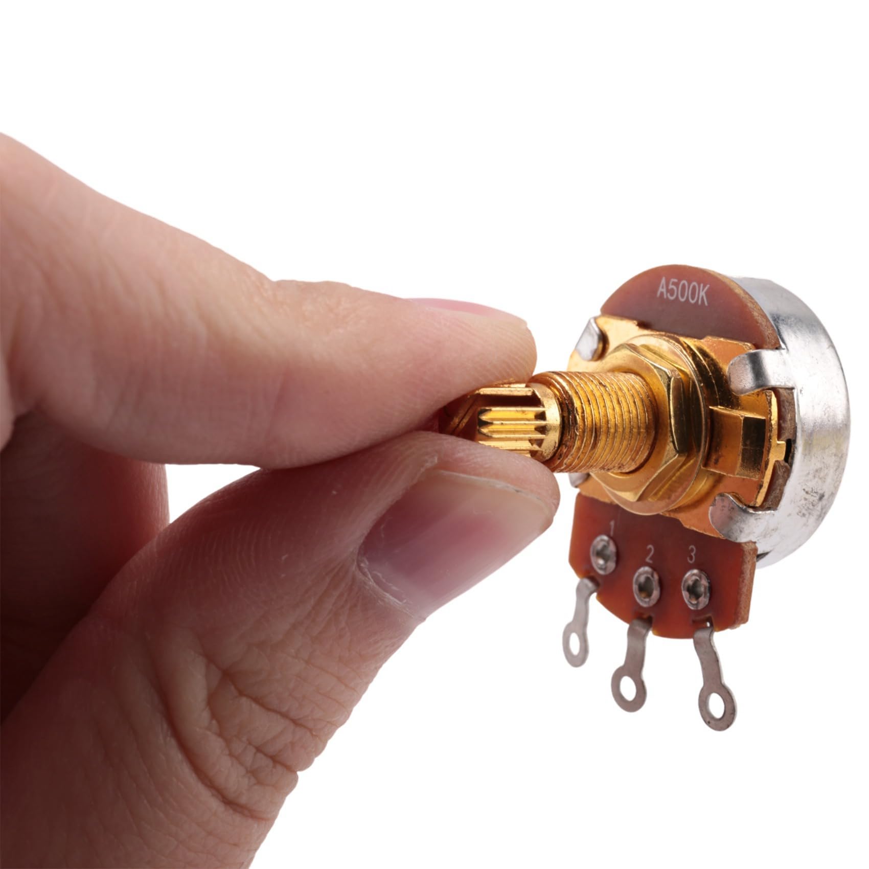 Eje PotencióMetros de Control de Tamaño MéTrico Completo A500K PotencióMetros de Cono CóNico Pot para Guitarra Eléctrica Bajo (Juego de 40)