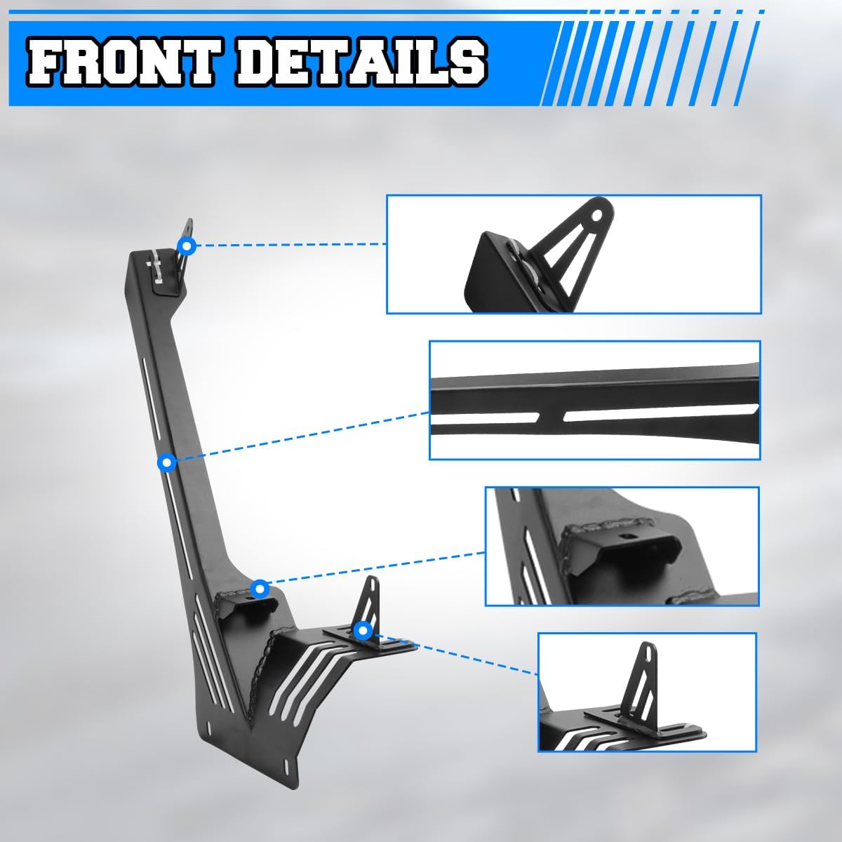 ROXX 2PCS A-Pillar LED Light Bar Mount Brackets Fit for 2018-2026 Jeep Wrangler JL Without 4XE & Mojave Version, 2019-2026 Jeep Gladiator JT Without Mojave Version A-Pillar Light Mount Brackets