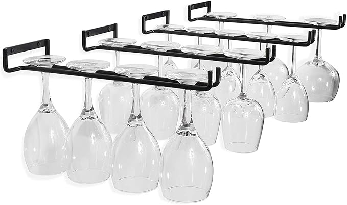 Amazon.com: 11.8 Inch Wine Glass Rack,Wine Glass Rack Under Cabinet ...