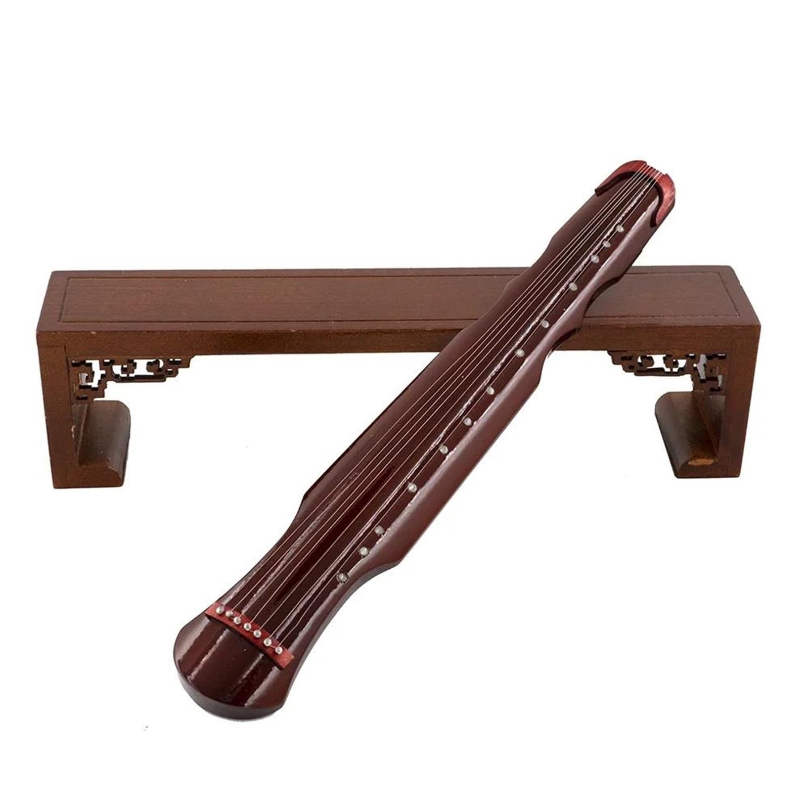 Miniaturowe ozdoby do instrumentów muzycznych Model Guqin Z Futerałem Miniaturowy Instrument Muzyczny Akcesoria I Dekoracje