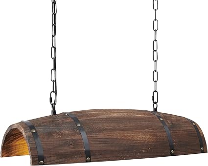 Antique Wood Wine Barrel Pendant Lamp Hanging