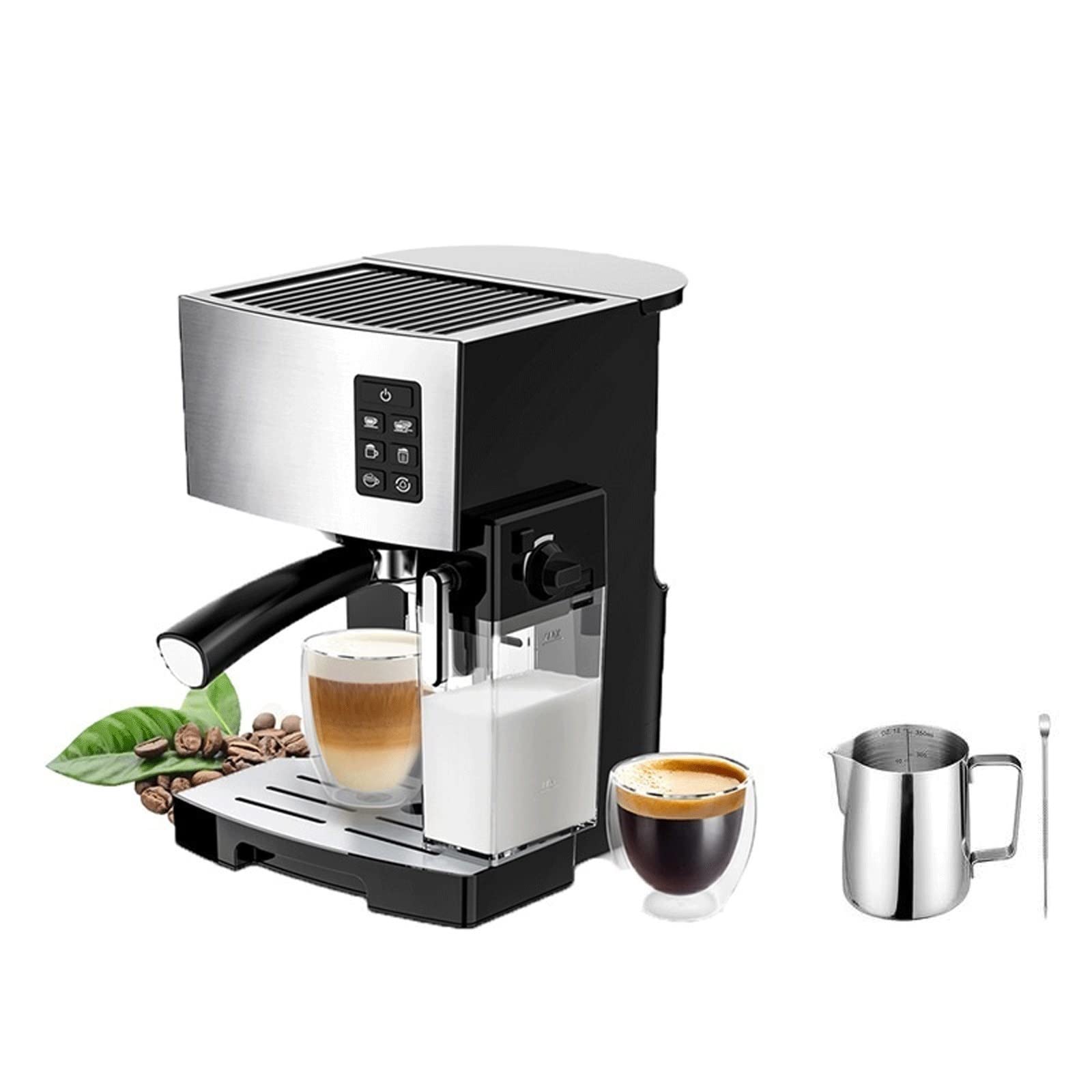Coffee Machine Coffee Machine Espresso Coffee Maker Machine with Automatic Milk Frothing System Color JS-100 Tamper Mat Size