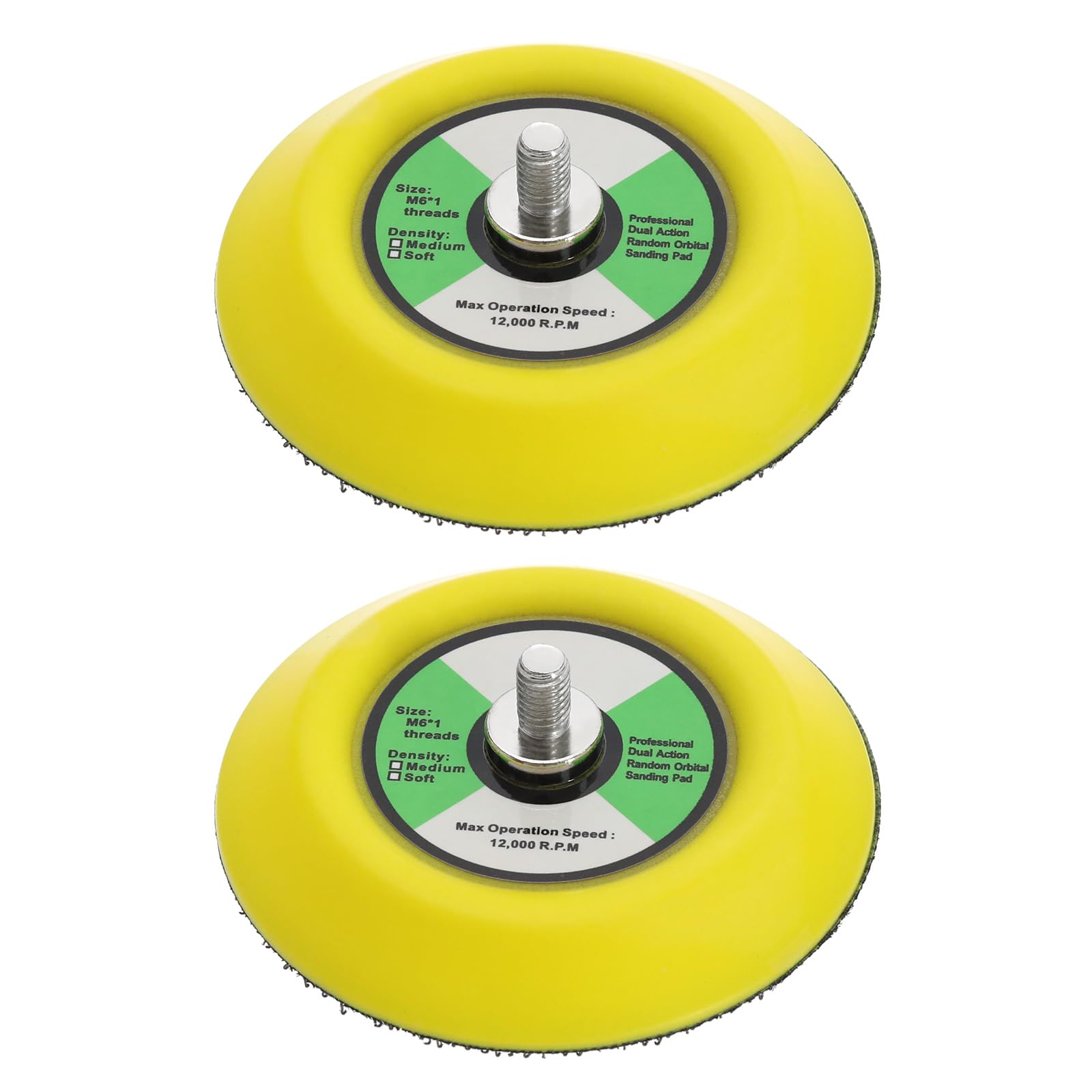 The Lord of the Tools 2PCS M6 Thread Polishing Pad 12000 RPM Velvet-Backed Sandpaper Pneumatic Sander Sticky Disc Sanding Chassis Power Tools Accessories 75mm