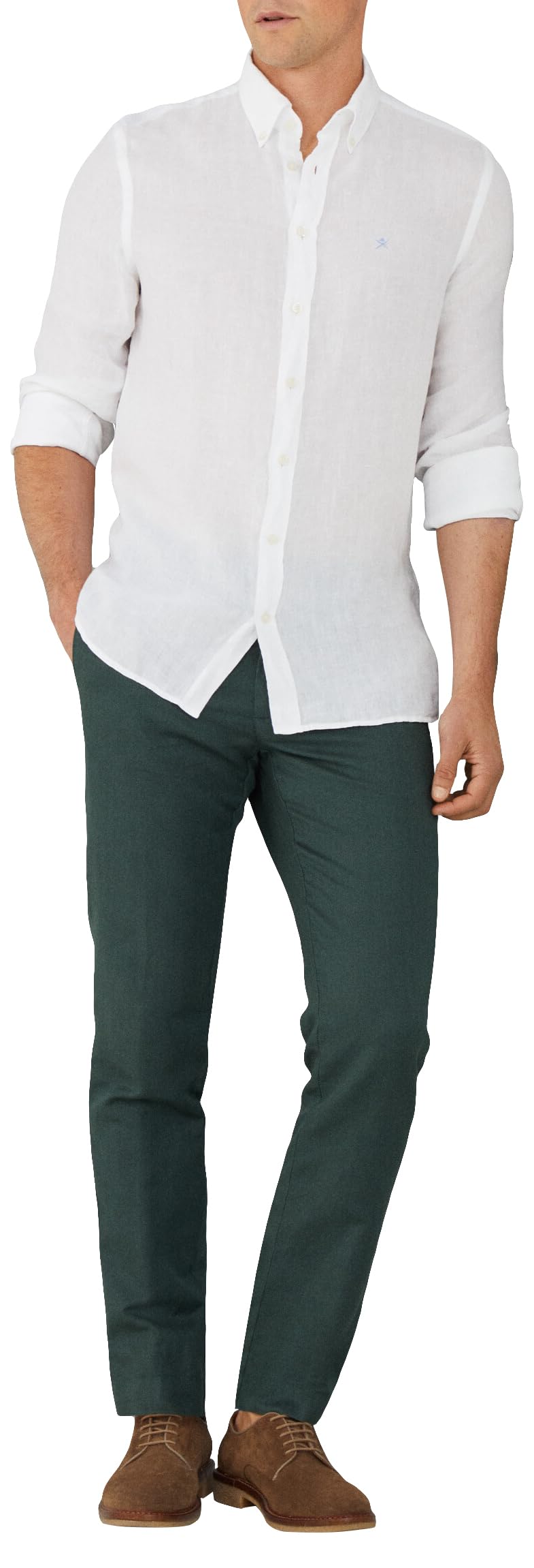 Hackett London Tinte de Ropa Lino B Camisa Hombre (Pack de 1)