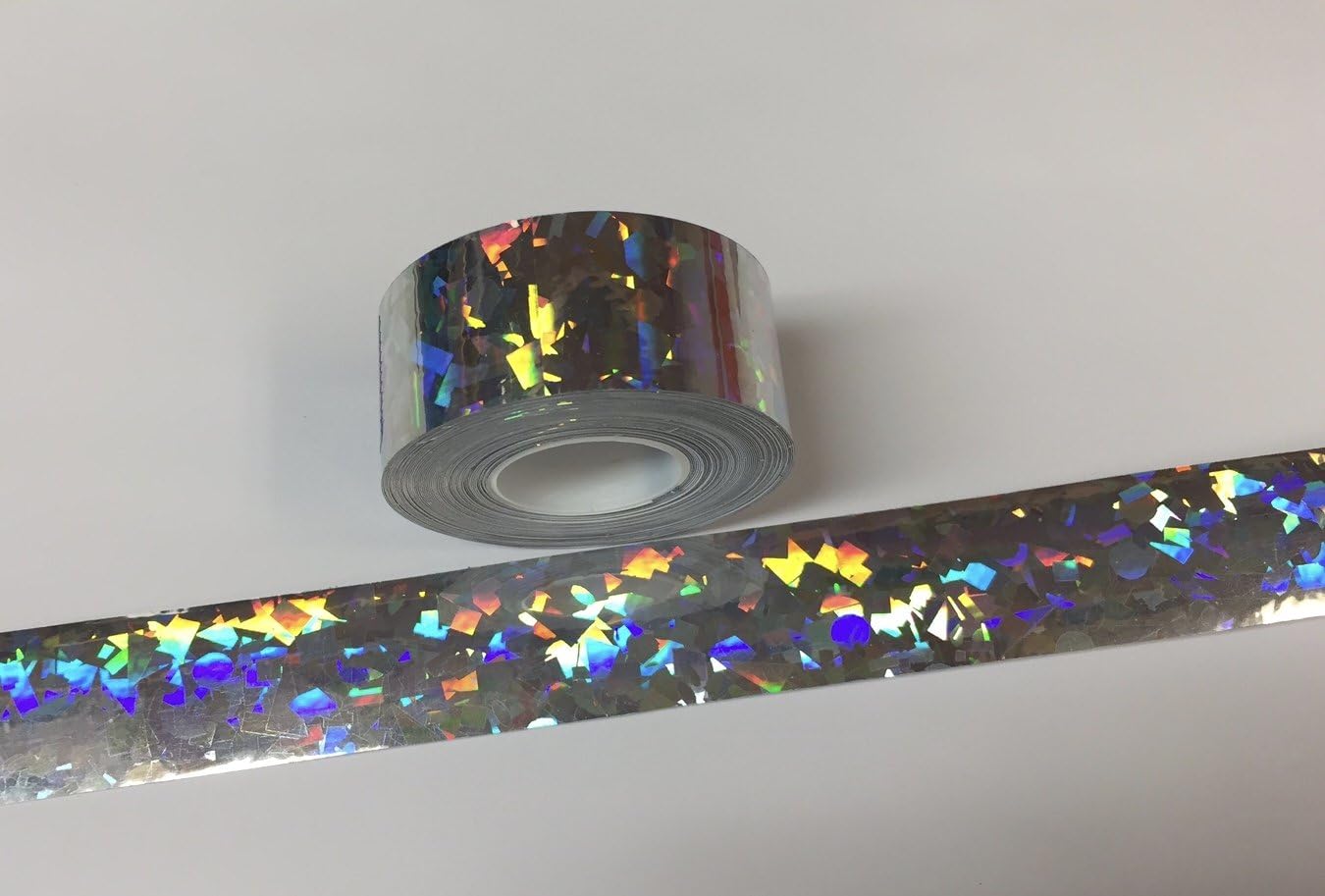 Roll of Holcrystal Tape, 1 Inch X 50 Feet, Holographic Crystal Diffraction