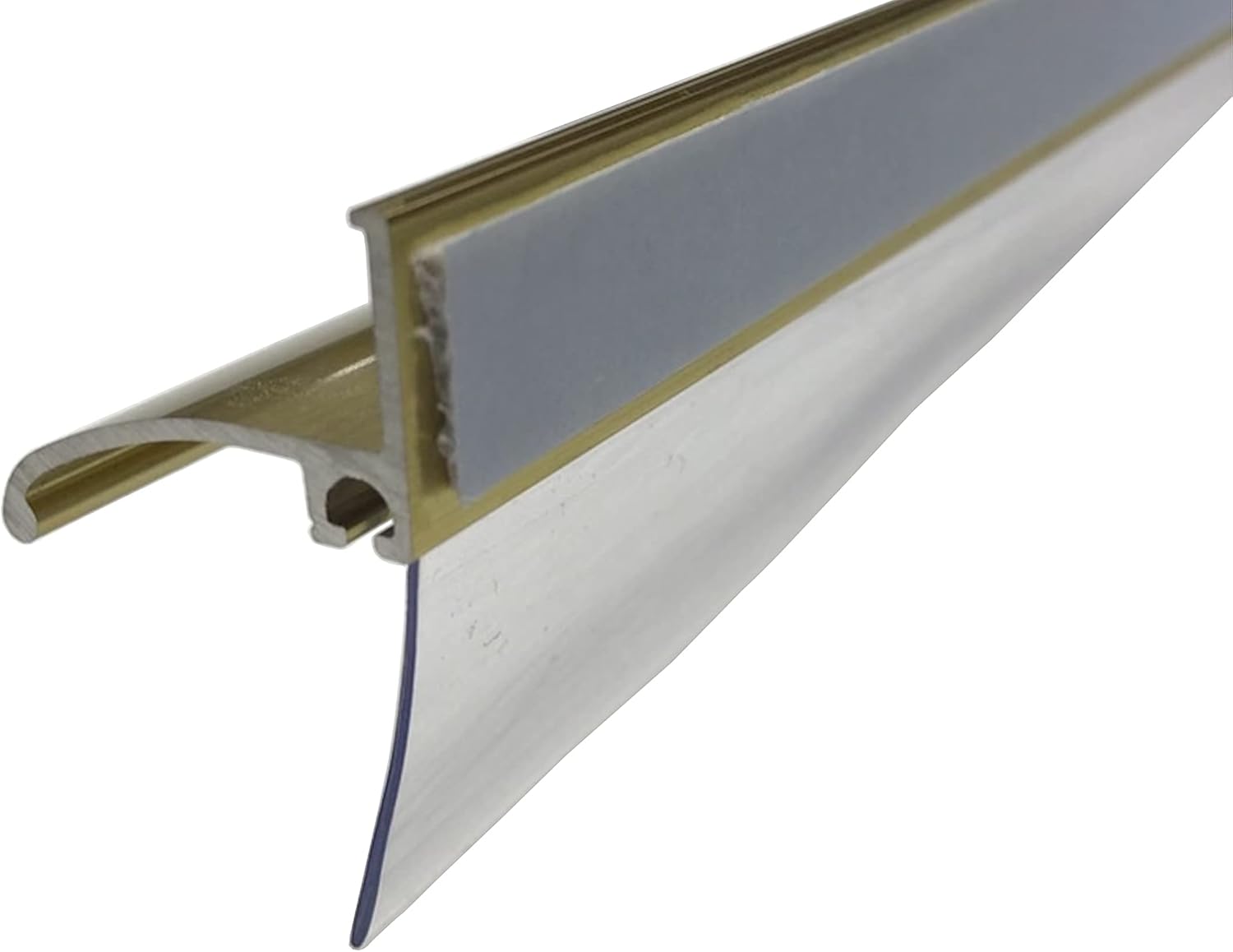 Gold Framed Shower Door Replacement Bottom Deflector with Vinyl Sweep