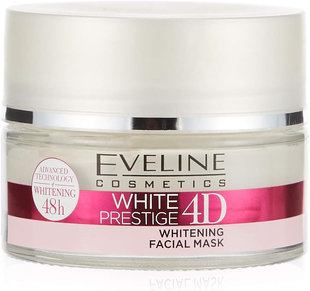 Eveline WHITE PRESTIGE 4D Whitening Facial Mask Non Greasy & Light Formula 50ml