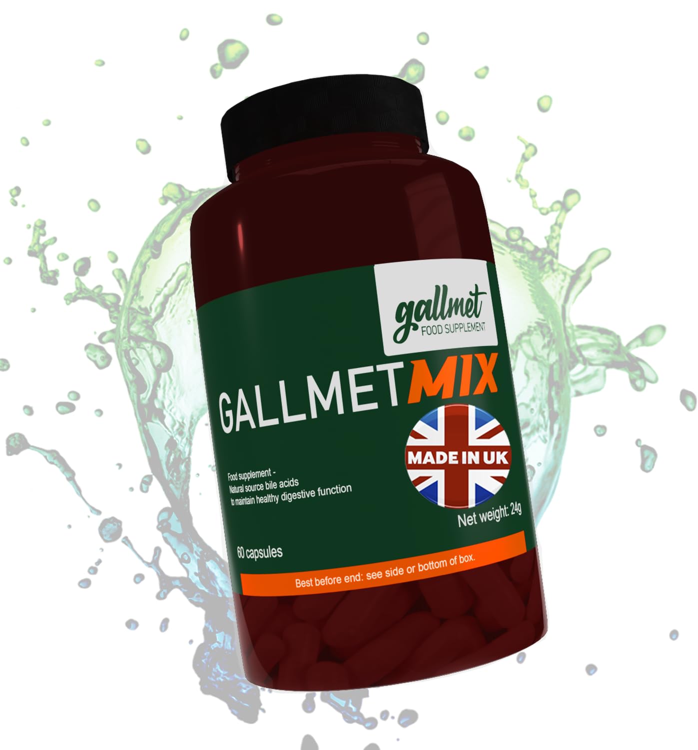 Buy GALLMET Mix 60x Ox Bile 100mg Bile Salt with 37.5mg s Naturally can
