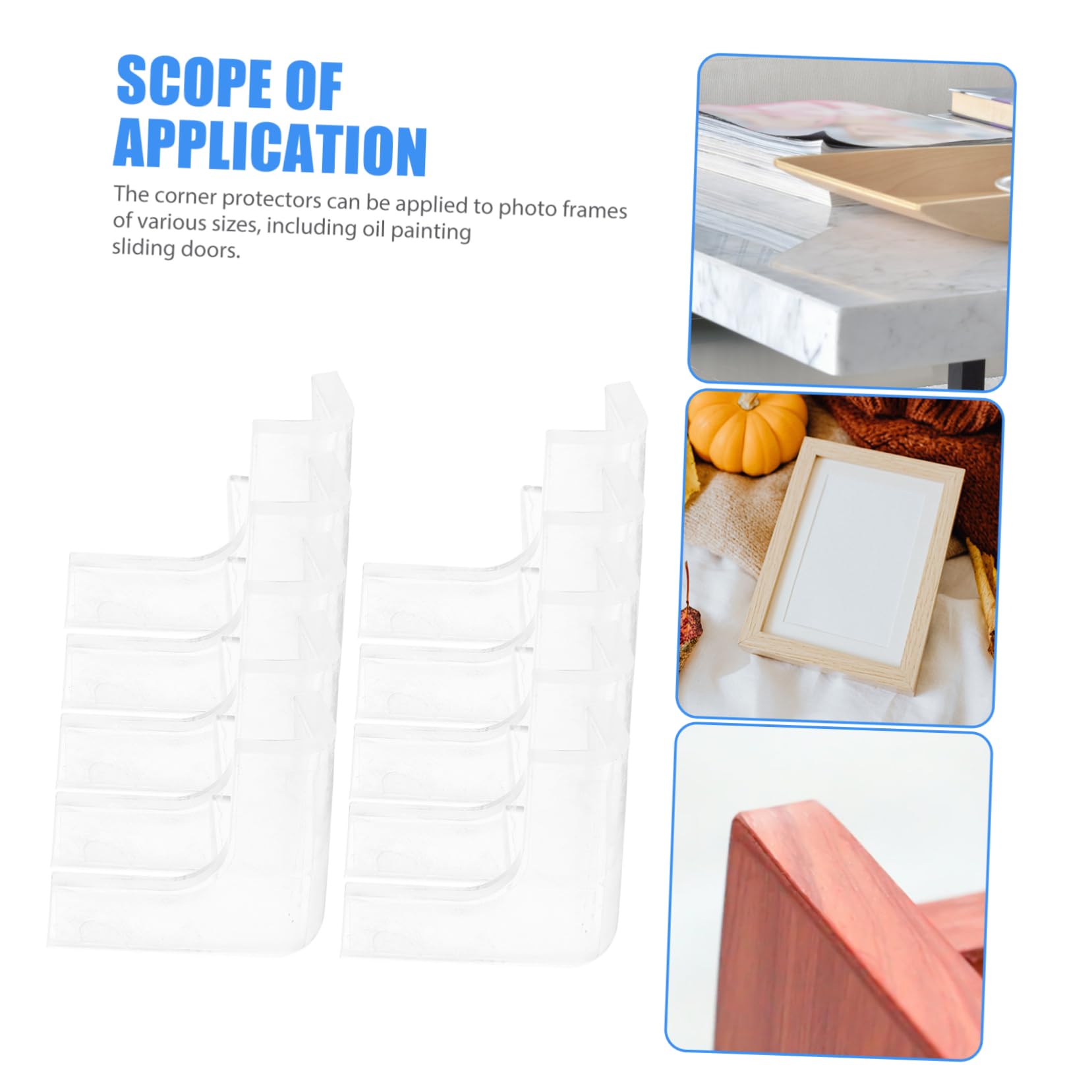 HEMOTON 20pcs Packaging Edge Protectors for Photo Frame Bed Corner Guards Picture Frame Edge Protector Glass Corner Protectors