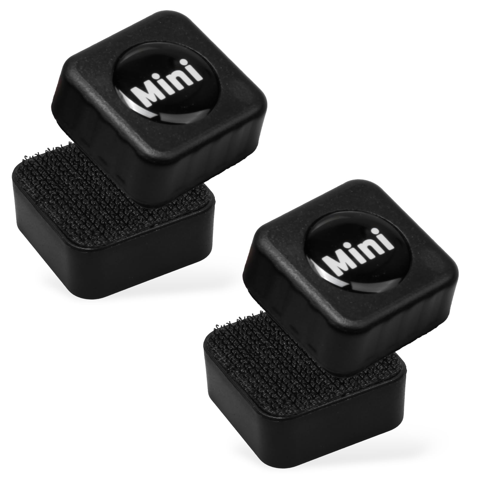 2Pairs Aquarium Magnetic Brush, Fish Tank Glass Cleaner, Mini 3cm Non-Floating Scrubber Pads for Algae Removal, Strong Magnet Aquarium Cleaning Tool for Glass Tanks up to 40L with 3-6mm Thickness