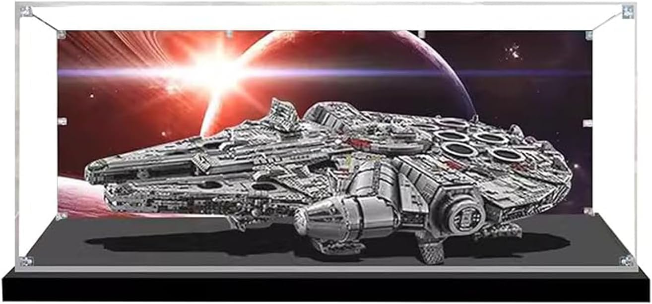 Acrylic Display Case for Lego Star Wars Millennium Falcon 75192- Showcase, Protect & Decorate Model with Dustproof Storage (Style C(85*65*25))
