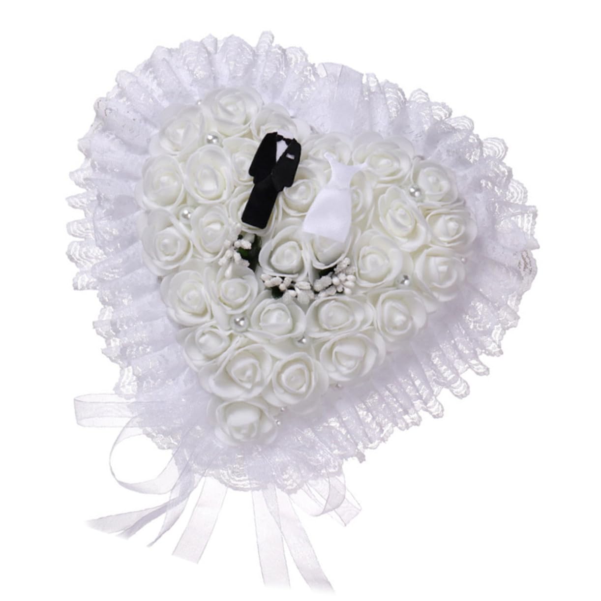 Alipis 2stücke Floral Ringkissen Mit Spitze Für Hochzeit Eleganter Ringträger Mit Romantischem Design Für Zeremonien Und Verlobungen Schützt Ihren Stilvoll