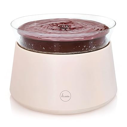 Lu&Ba Cat Fountain, Whisper Quiet Pet Water Fountain with Ceramic Core Pump Dog Water Dispenser with LED Indicator Water Shortage Alert