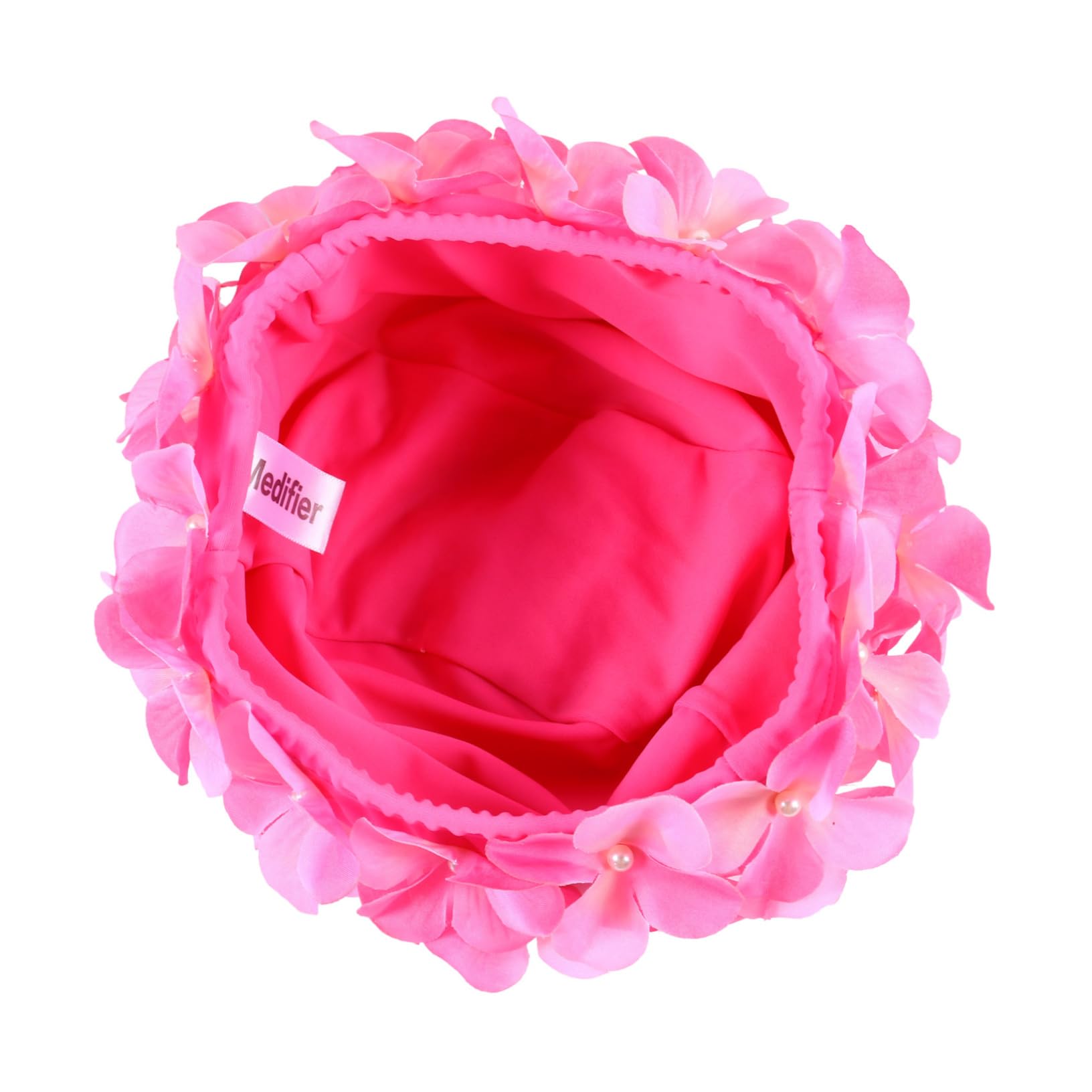 BESPORTBLE 10 Pièces Bonnet De Bain Fleur Fait Main Bonnet De Bain Hawaïen Fleuri Rétro Design r d Chapeau De r De Natation Femmes Tissu en Nylon Rose