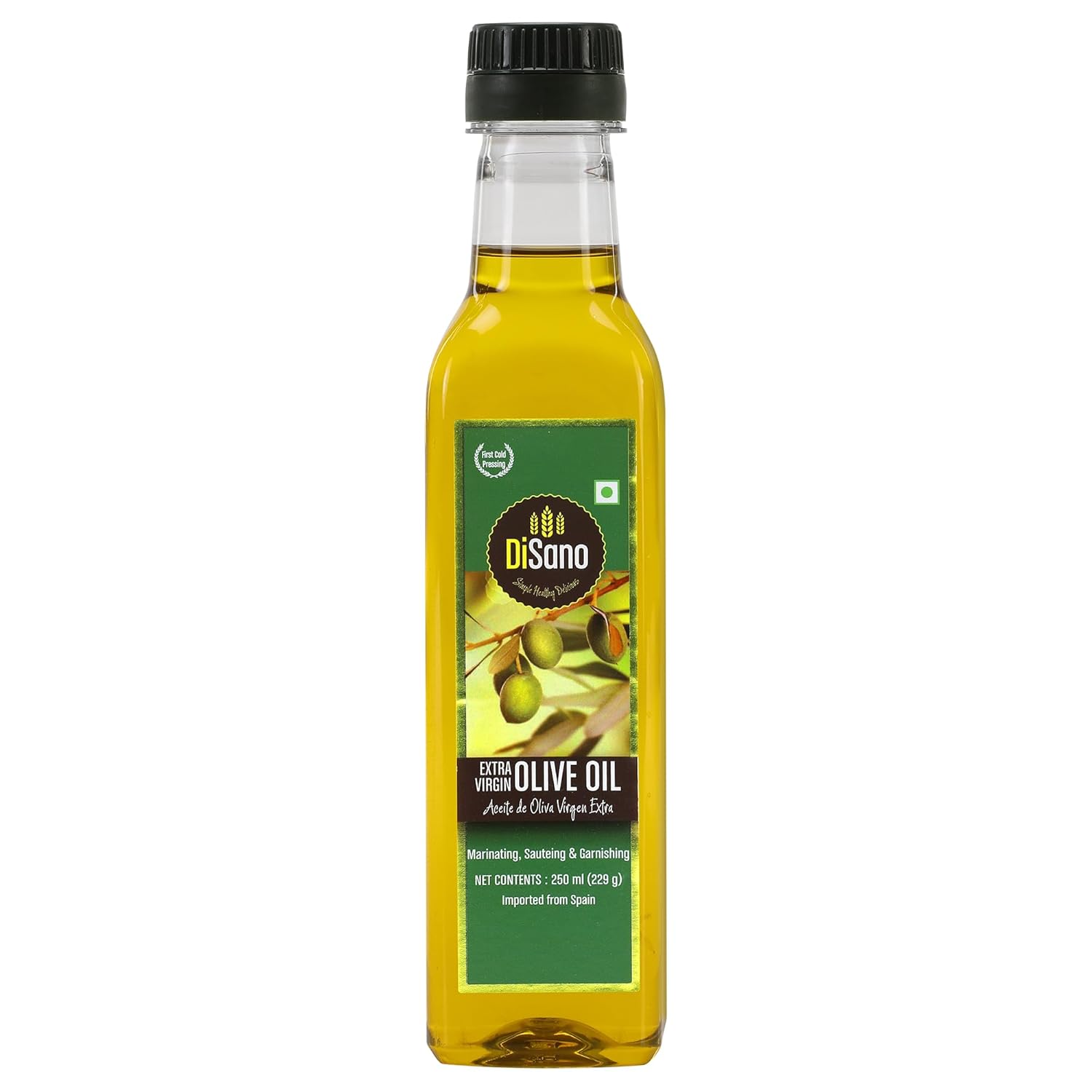 DiSano Extra Virgin Olive Oil 250ml, Cold Pressed, First Extraction, Ideal for Sauteing, Grilling & Dressing