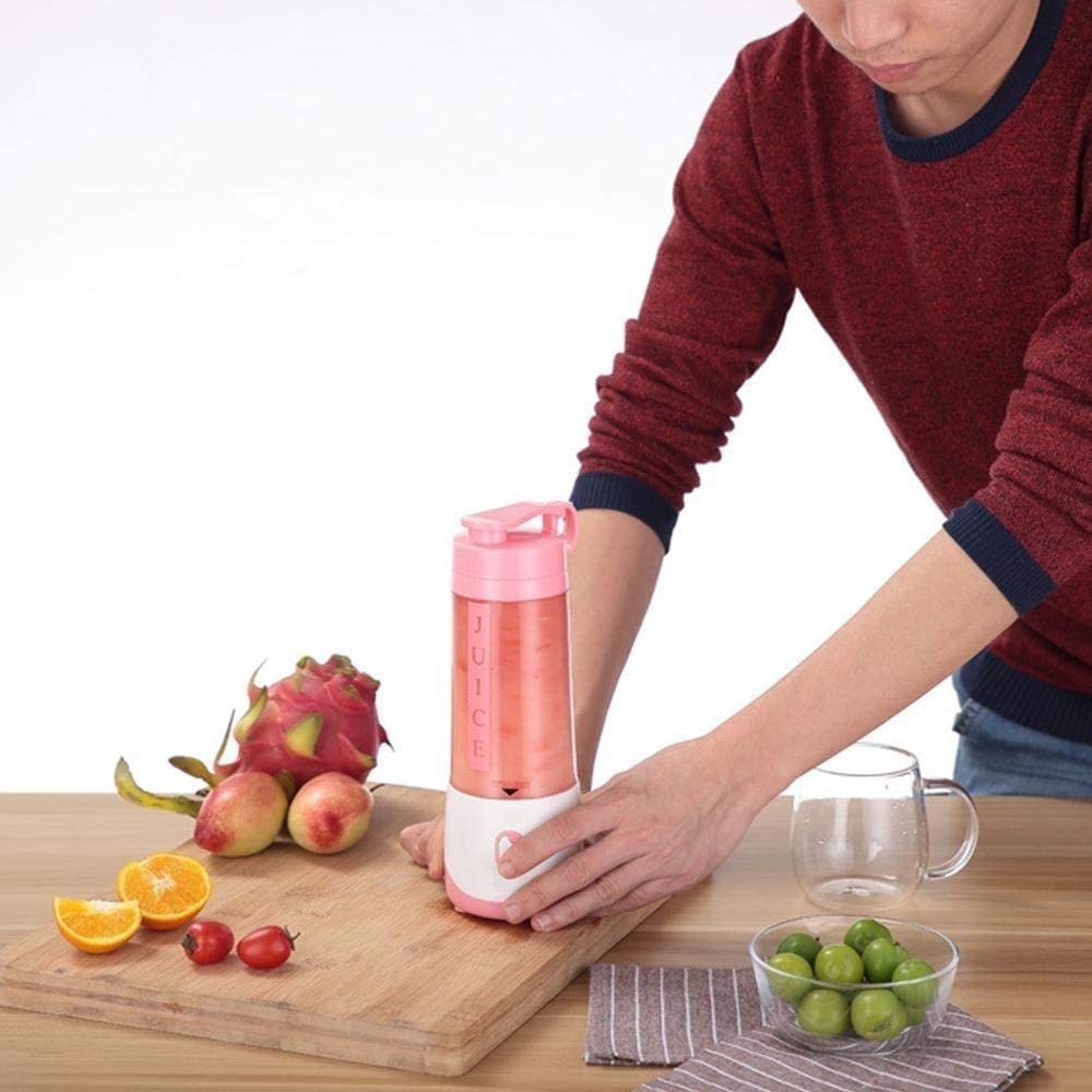 Blender Personale, frullatore Portatile, frullatore di frullato Noi Blender Smoothie Ricaricabile, Mini frullatore for frullati e frullati, frullatore da Viaggio, Rosa spremiagrumi, Rosa