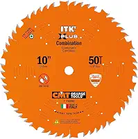 Lâmina de serra com combinação CMT P10050 ITK Plus, 10 x 50 dentes, 1 FTG + 4 ATB dentes com tesoura com furo de 1,2 cm