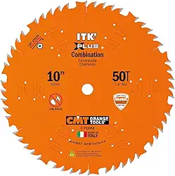 Lâmina de serra com combinação CMT P10050 ITK Plus, 10 x 50 dentes, 1 FTG + 4 ATB dentes com tesoura com furo de 1,2 cm