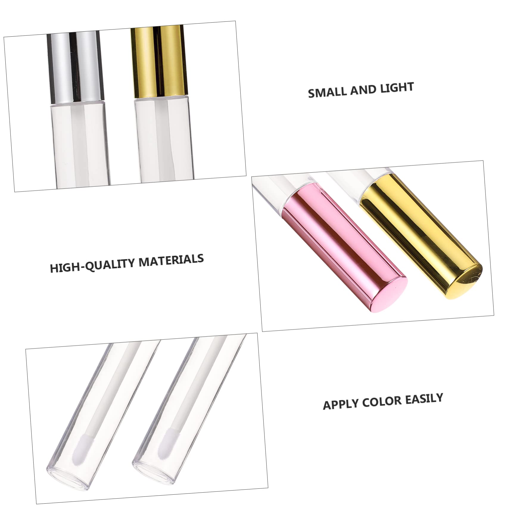 Mikinona 40 Stück 10ml Leere Lipgloss Tuben aus Abs Umweltfreundlich und Nachfüllbar mit Einzigartiger Form zum Selbermachen von Lippenöl und Lippenbalsam für Unterwegs