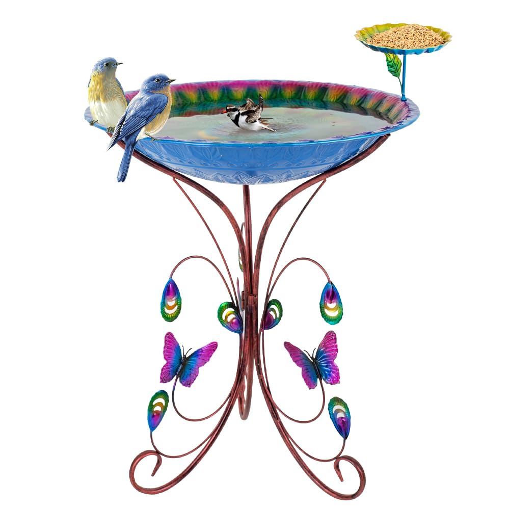 VEWOGARDEN Metal Bird Bath