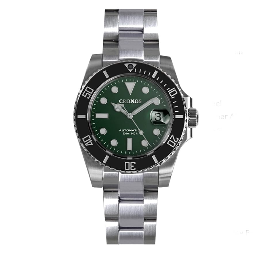 【稼働品】クロノス（Kronos）ダイバーズウォッチ Amazon.com: Cronos Upgrade Sub-Diver Luxury Men's Watches