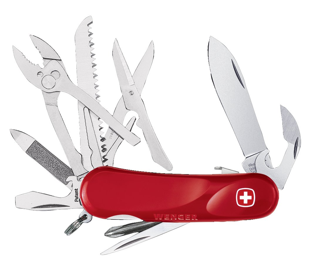 Wenger 16822 Evolution Lock S 585 Swiss Army Knife Ergo Grip With Safety Lock Blade