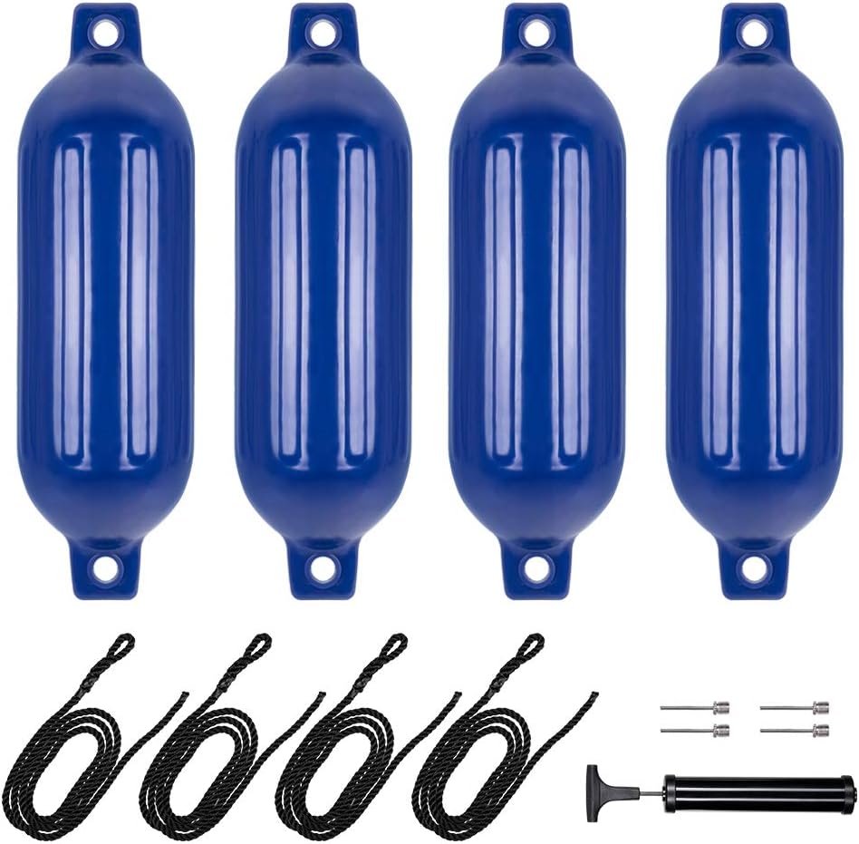 Ochine Boat Fender 4 Pack Boat Bumpers Fenders with 4 Ropes