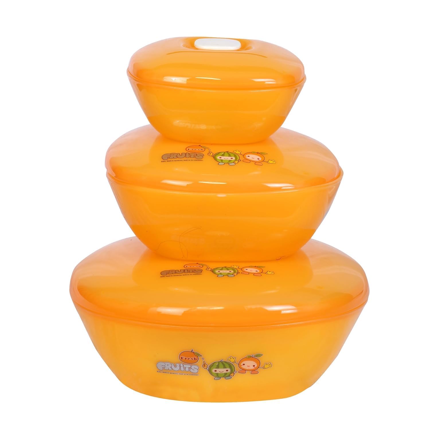 7Seas Multipurpose Bowl Set with Lids for Kitchen | Airtight, Unbreakable & Food-Grade Plastic Bowls | Large Capacity Serving & Storage Containers for Meals, Salads, Rice & Snacks (3-Piece)