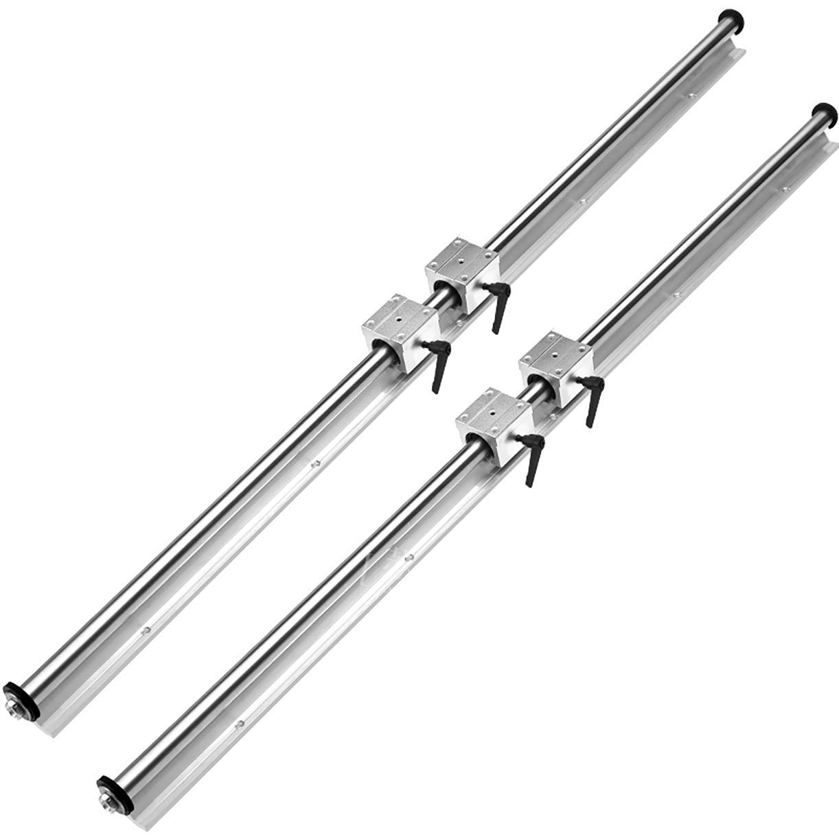 Review Discount Mssoomm Linear Rail Shaft Guide and Linear Bearing Slide Block, 2Pcs SBR16-33.07 inch / 840mm Rails +4Pcs SBR16UU Blocks with End Stops to Choose for CNC Router Machine and 3D Printer Up To 40% OFF Mssoomm Linear Rail Shaft Guide and Linear Bearing Slide Block, 2Pcs SBR16-33.07 inch / 840mm Rails +4Pcs SBR16UU Blocks with End Stops to Choose for CNC Router Machine and 3D Printer