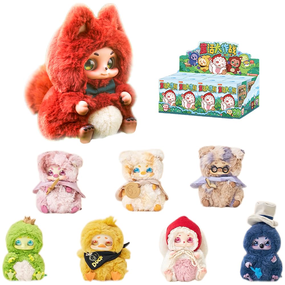 niannyyhouse Plüsch-Blindbox-Puppe, Märchen-Kampf-Serie, 13 cm, niedliche Stofftiere, Geburtstagsgeschenke (8 Stück)