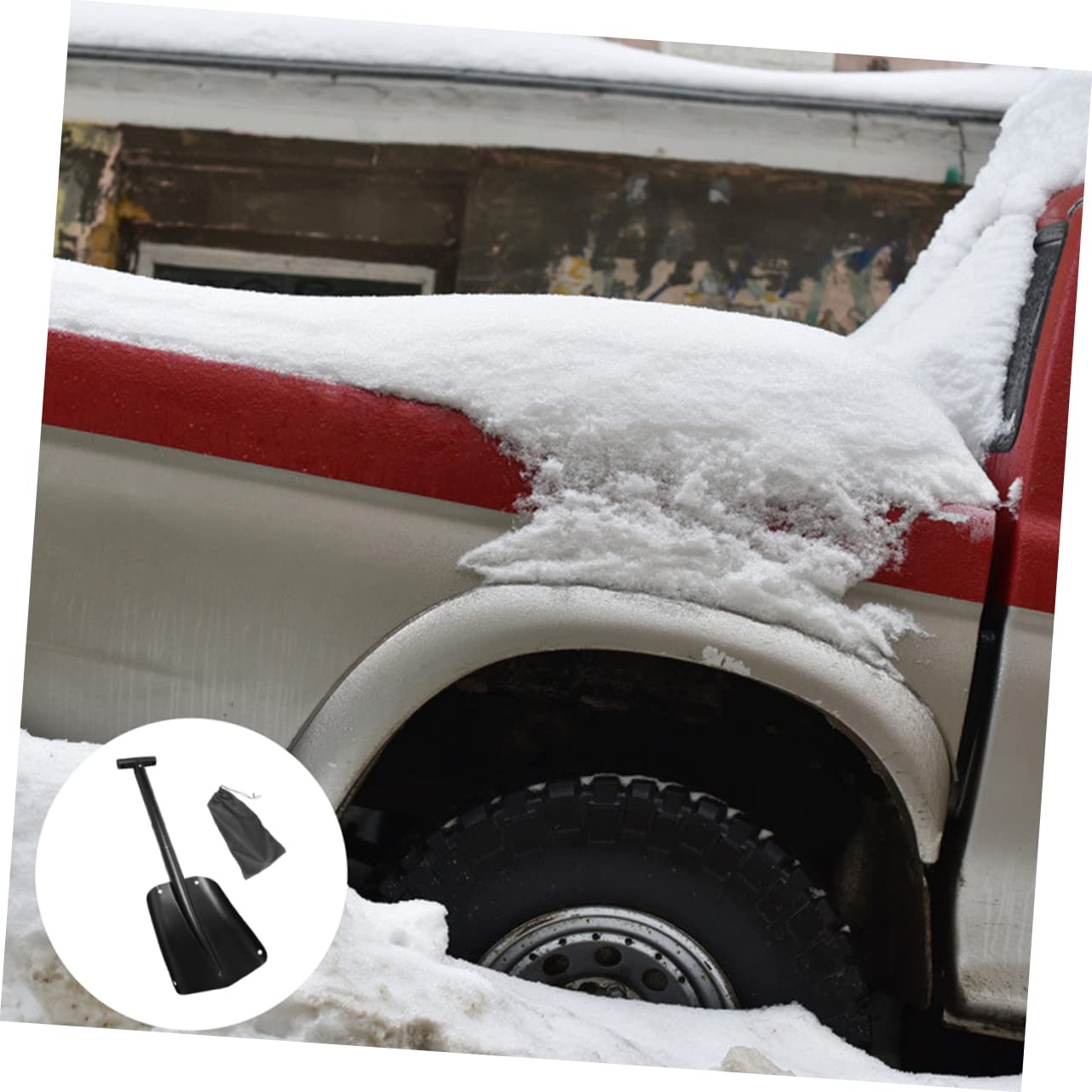 ibasenice Pelle à Neige Pliante Grattoir à Neige Aluminium pour Urgence Outil de Voyage Compact avec Élimination Rapide et Glace