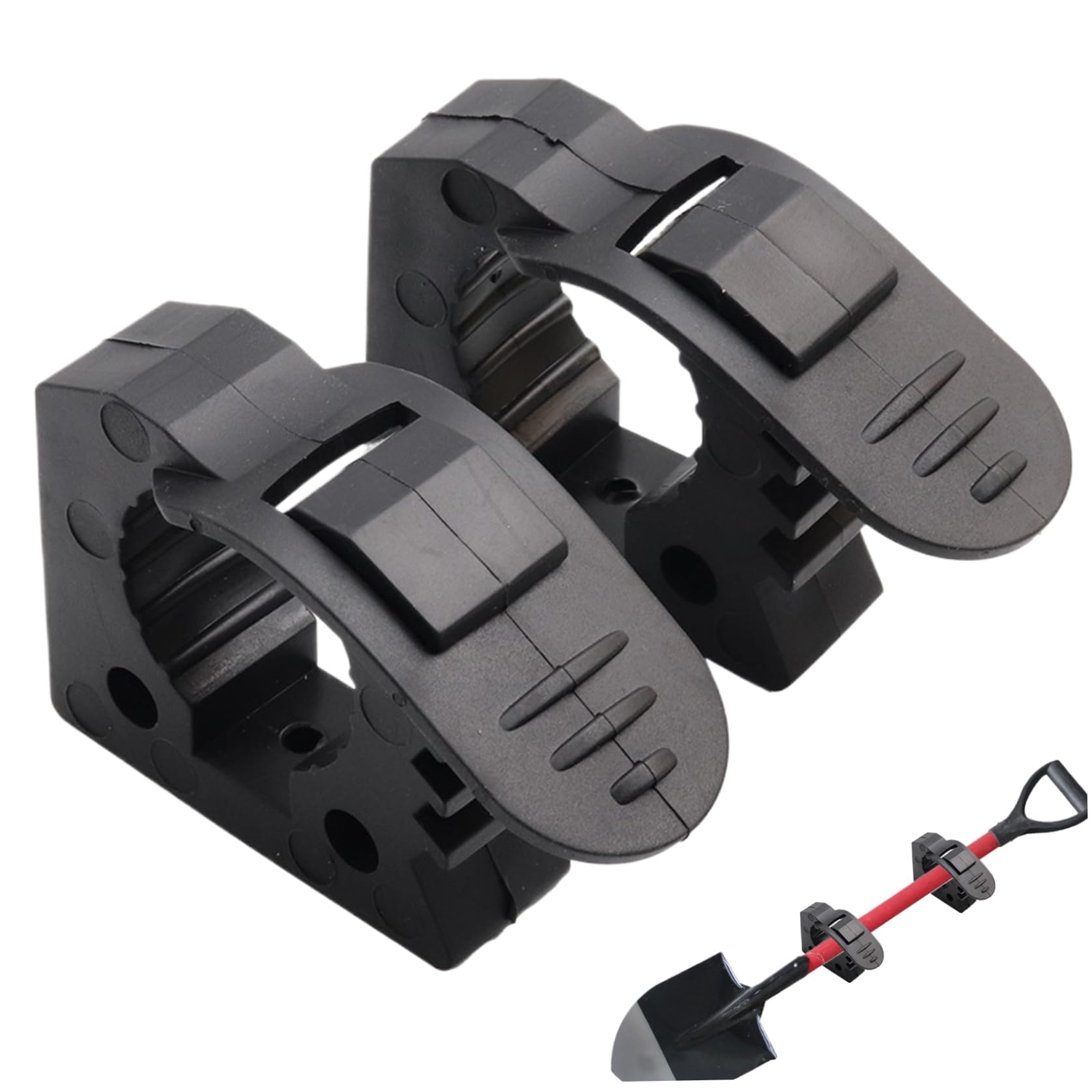Rubber Clamp, Quick Release Clamp 2Pcs Non-Slip Rubber for 1.18-1.57in Diameter Tools Universal Strong Load TUV ATV Van Trucks Quick Grip Clamps for Shovel Axe, Grip Clamps