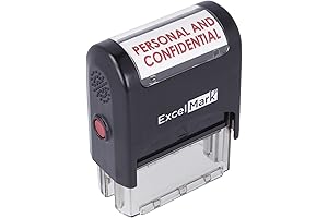 Protect Your Sensitive Paperwork - Ultimate Confidentiality with PERSONAL and CONFIDENTIAL ExcelMark Self-Inking Rubber Stamp